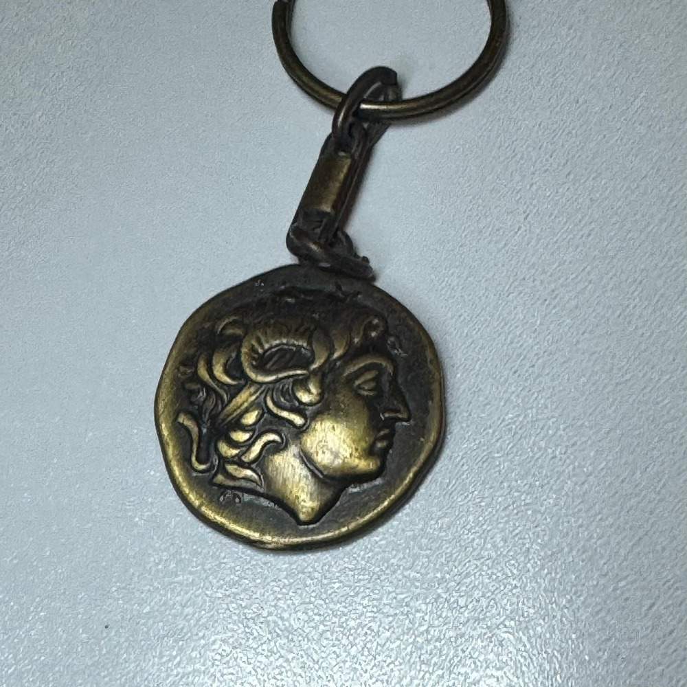Vintage Style Coin Keychain,‎ Alexander The Great, Greek Macedonian